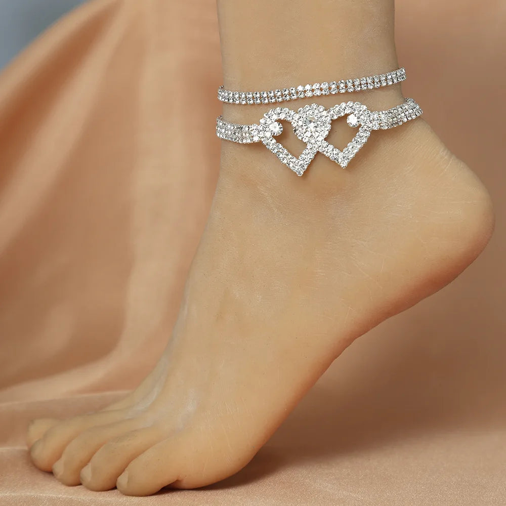 Luxury Rhinestone Chain Anklet for Women