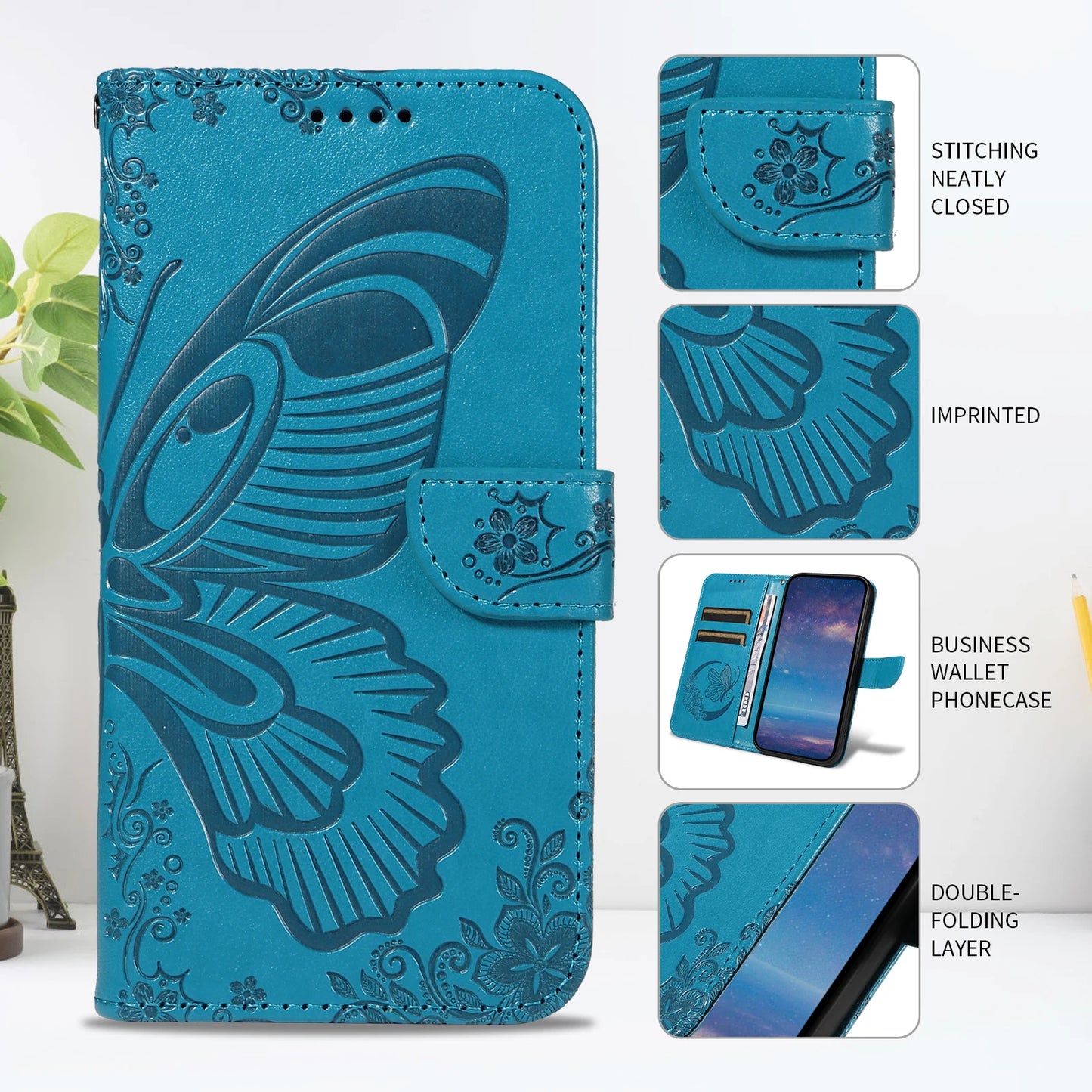 Flip Card Slot Stand Wallet Cover – iPhone