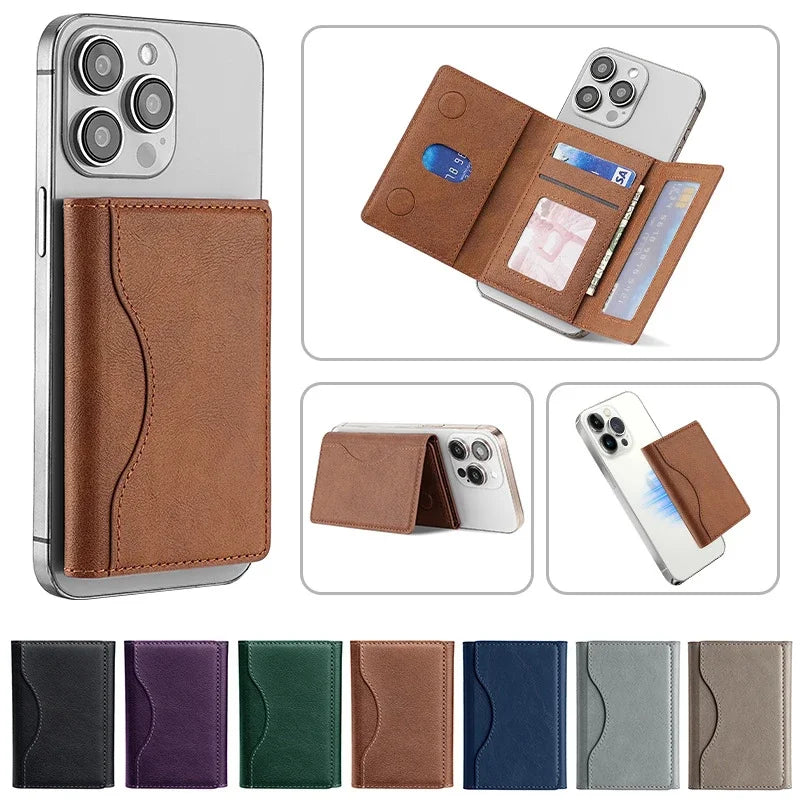 Magnetic Trifold Wallet with Magsafe – PU Leather