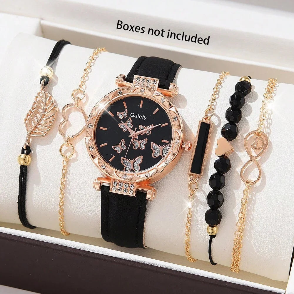 6PCS Women's Fashion Watch Set