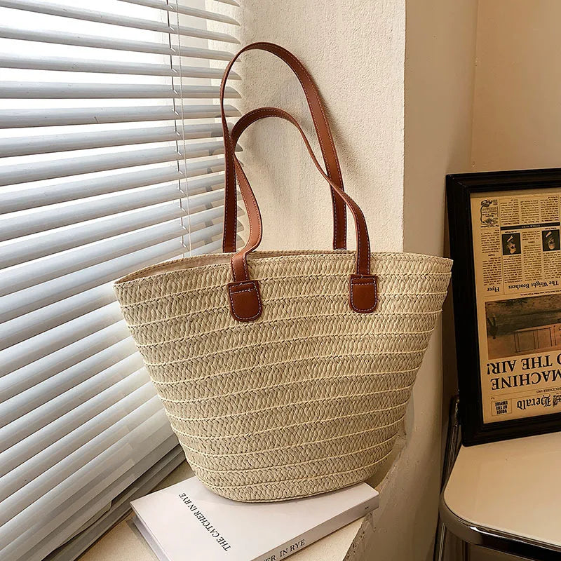 Luxury Beach Basket Bag