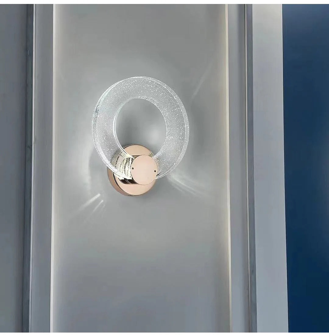 Luxury Crystal Circle Wall Lamp