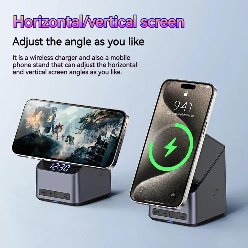 4-in-1 Rotating Magnetic 15W Wireless Charger Stand