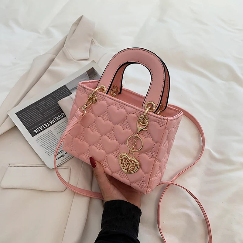 Red Glossy Love Handbag"