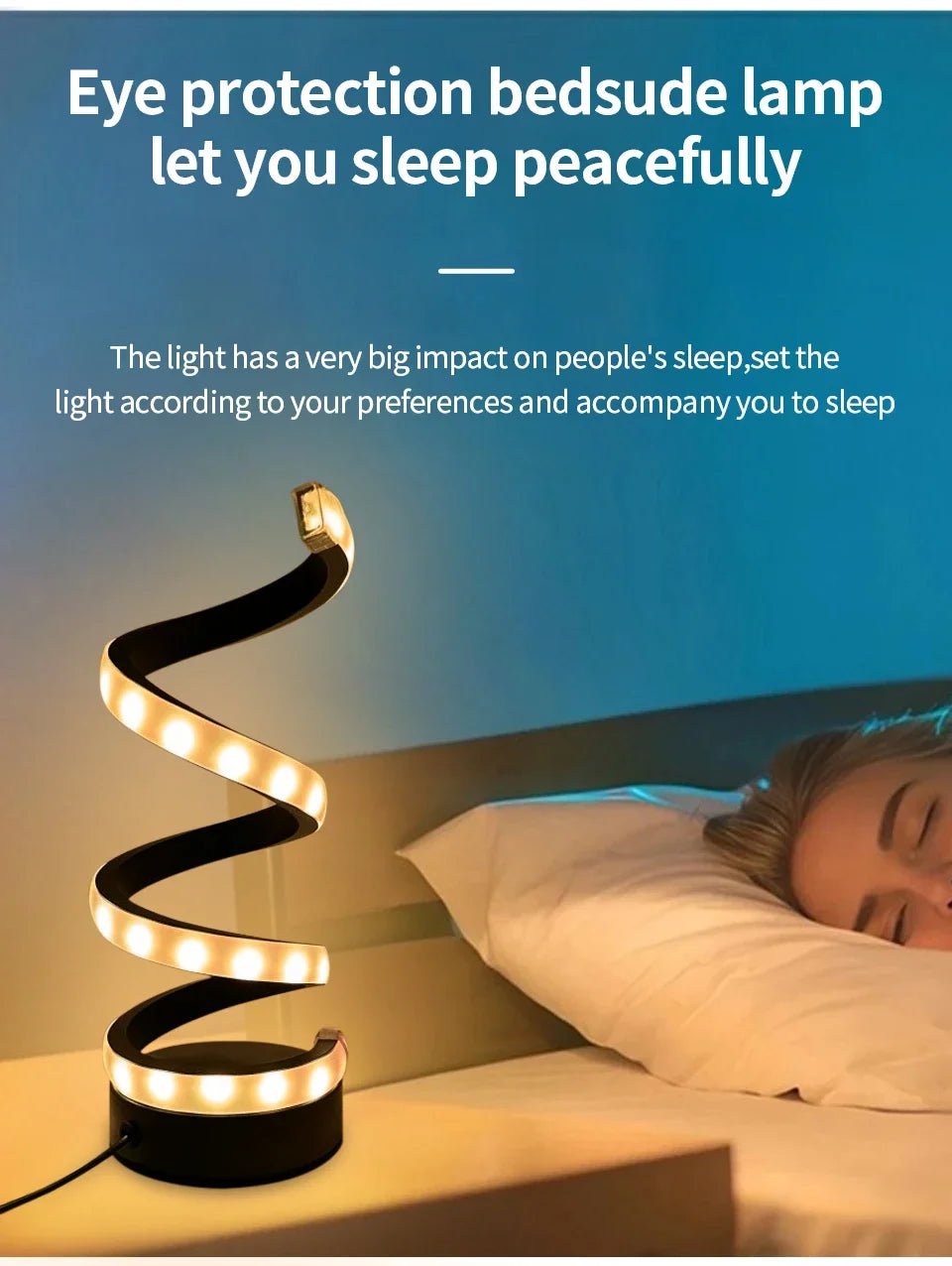 Modern RGB Spiral LED Table Ligh