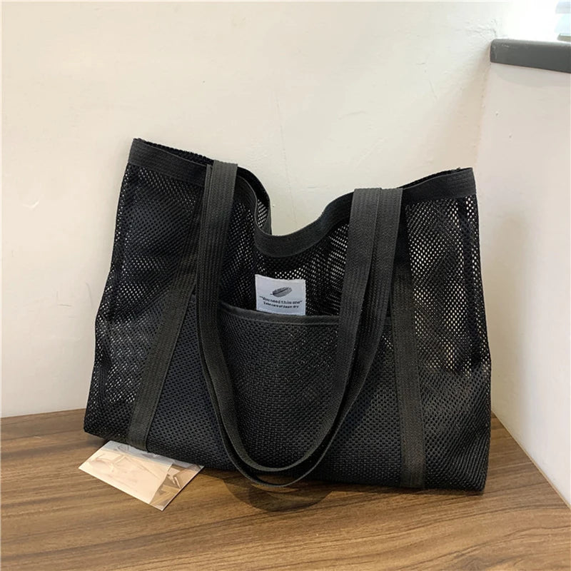 Transparent Mesh Shoulder Bag