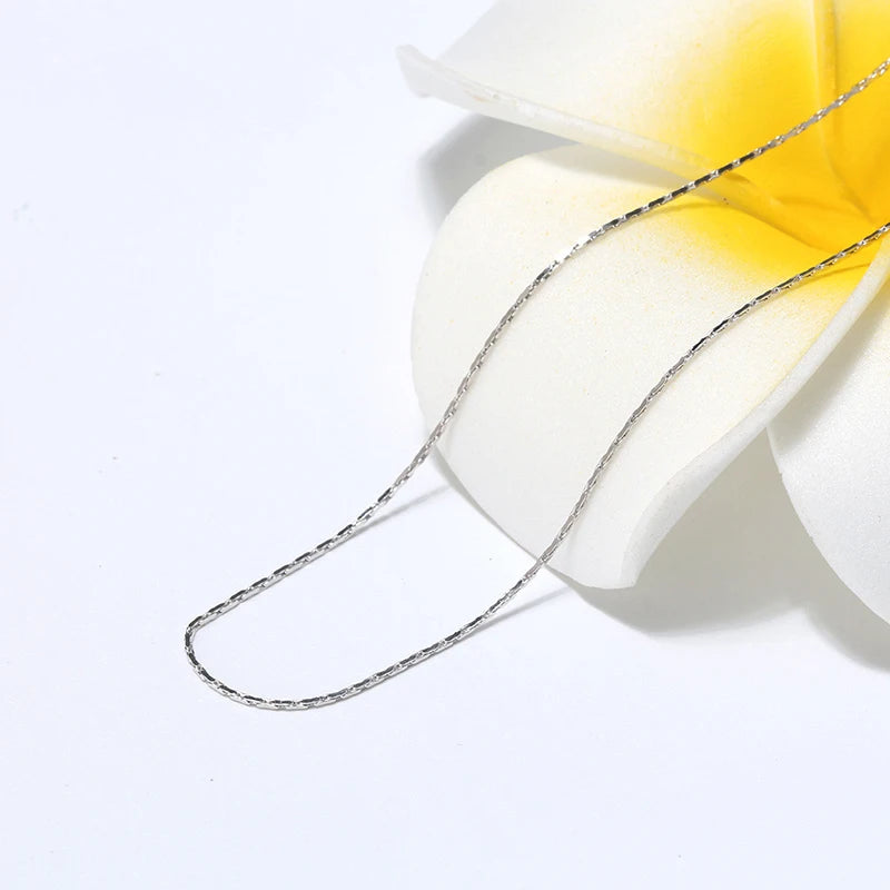 925 Silver Bamboo Chain Necklace for Women
