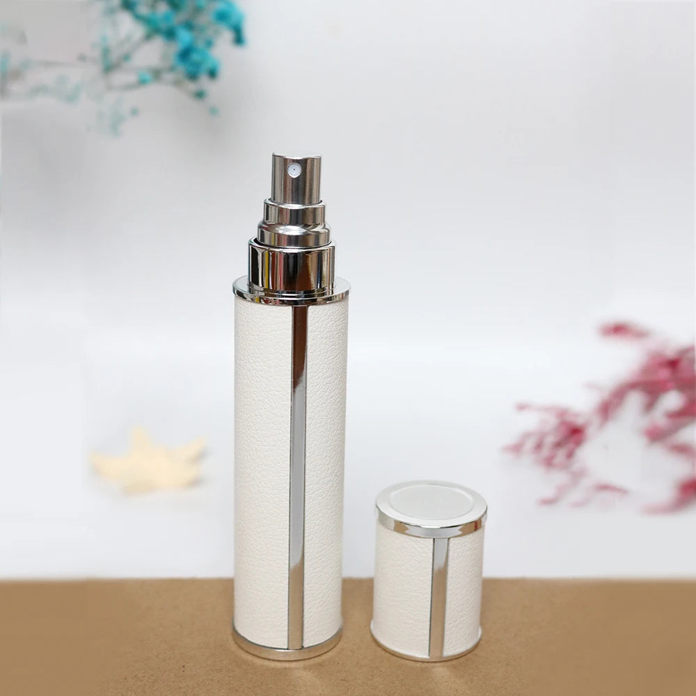 10ml Luxury Leather Perfume Atomizer – Refillable Travel Bottle