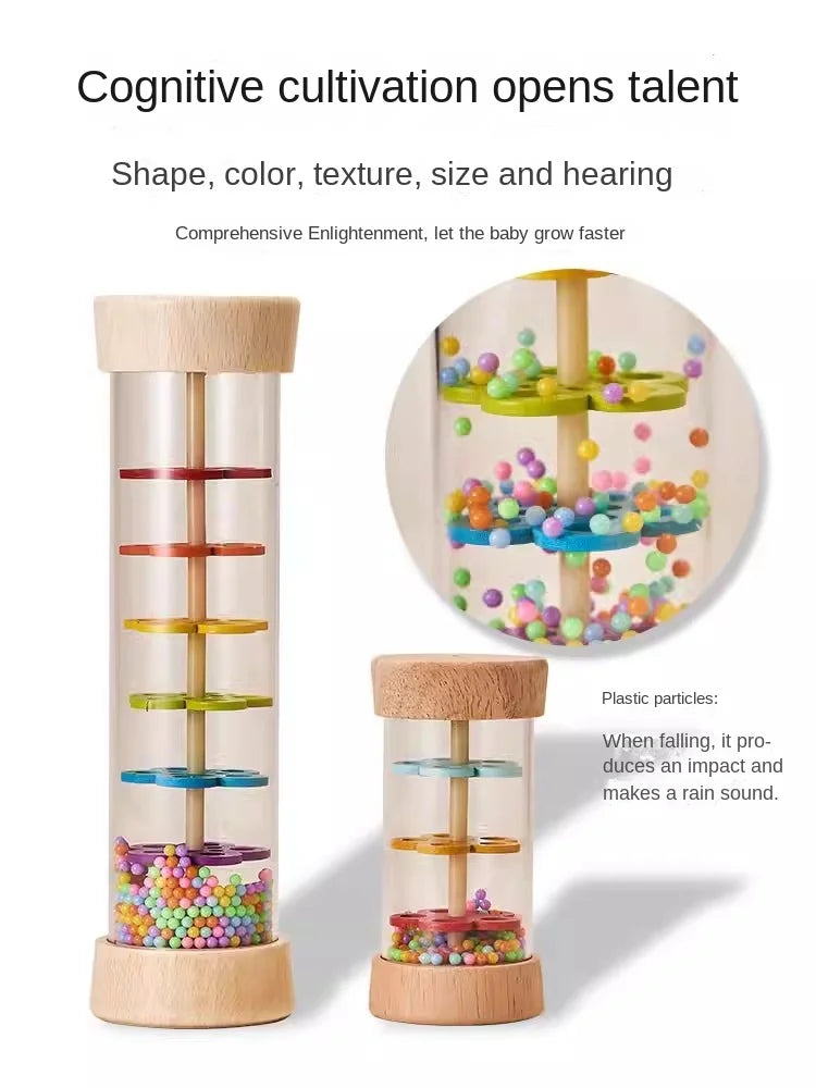 Baby Wooden Rainmaker Toy – Soothing Rain Sound