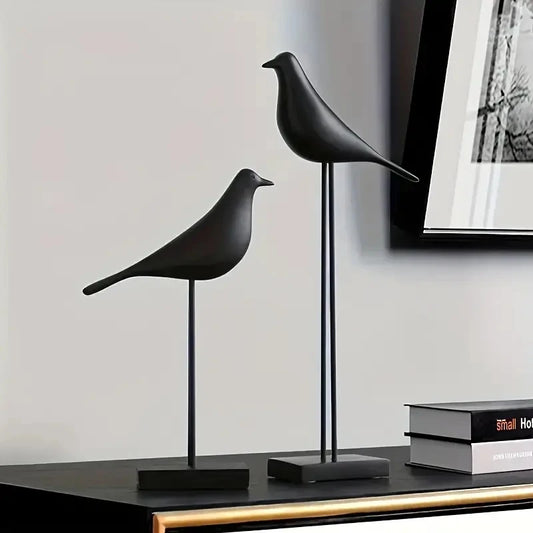 Resin Nordic Bird Statue Decorative Sculpture