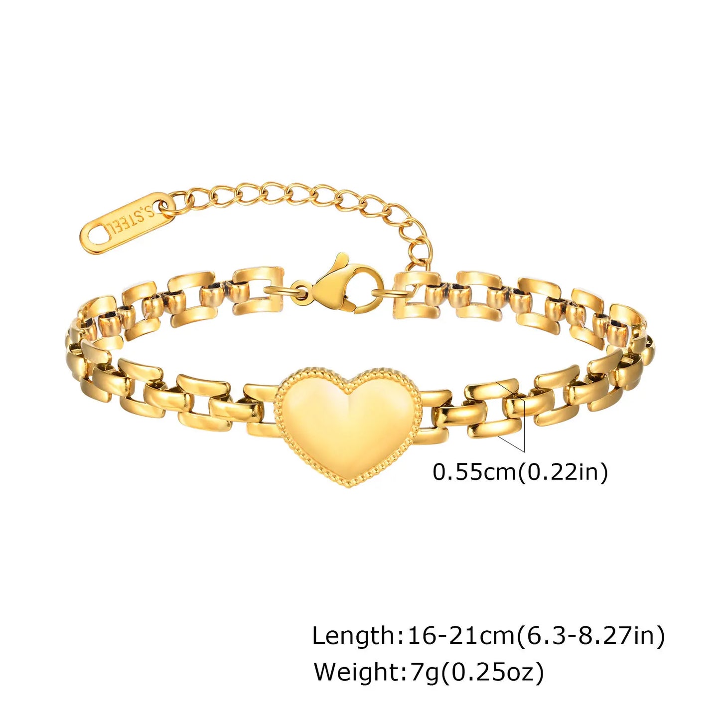 Gold-Plated Chunky Link Bracelet – Waterproof