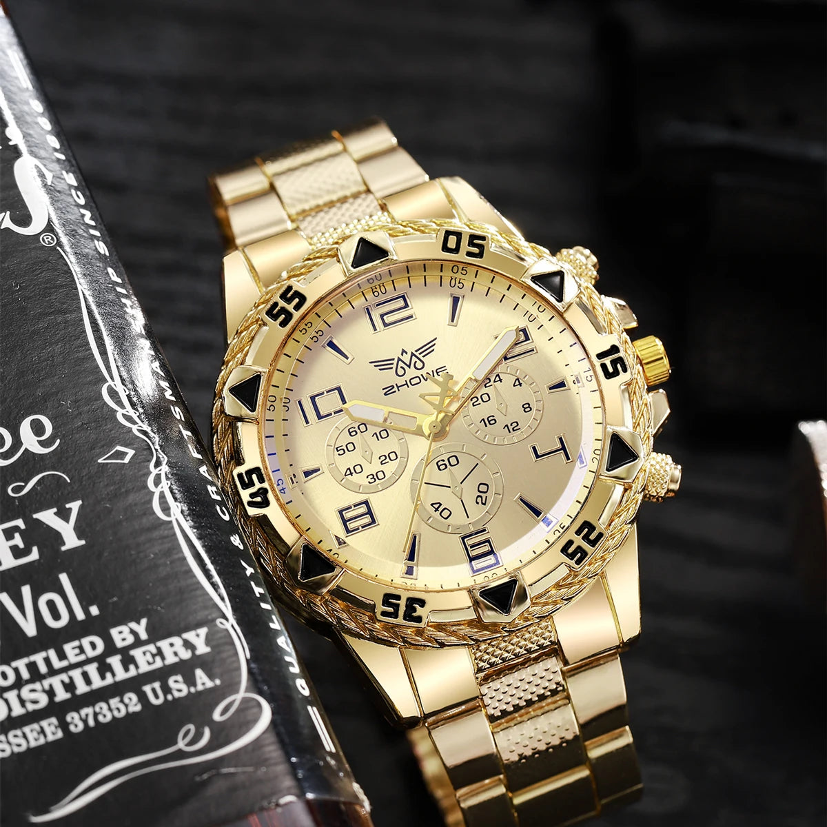 Luxury Men's Watch, Full Steel, Business Sport.