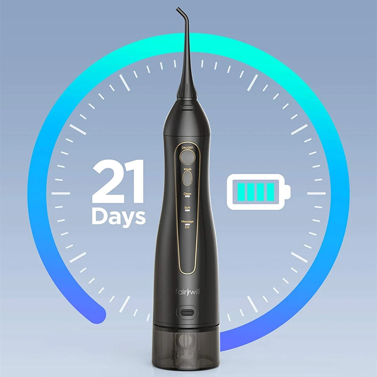 Fairywill Portable Water Flosser – Rechargeable Dental Cleaner