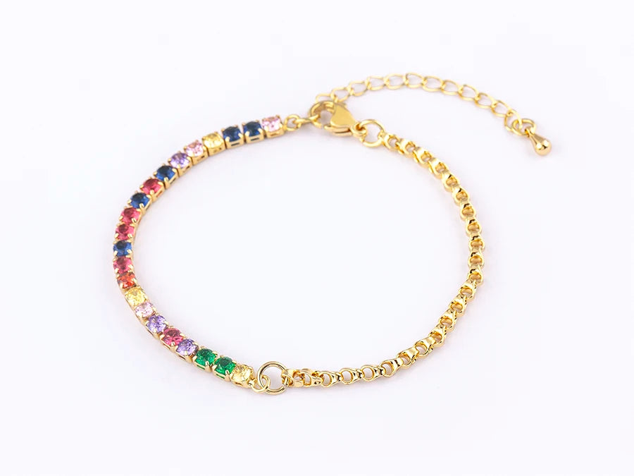 Adjustable Zircon Tennis Bracelet – Women’s Jewelry Gift"