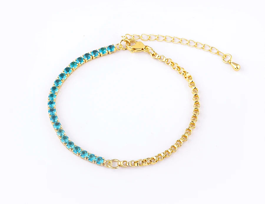 Adjustable Zircon Tennis Bracelet – Women’s Jewelry Gift"