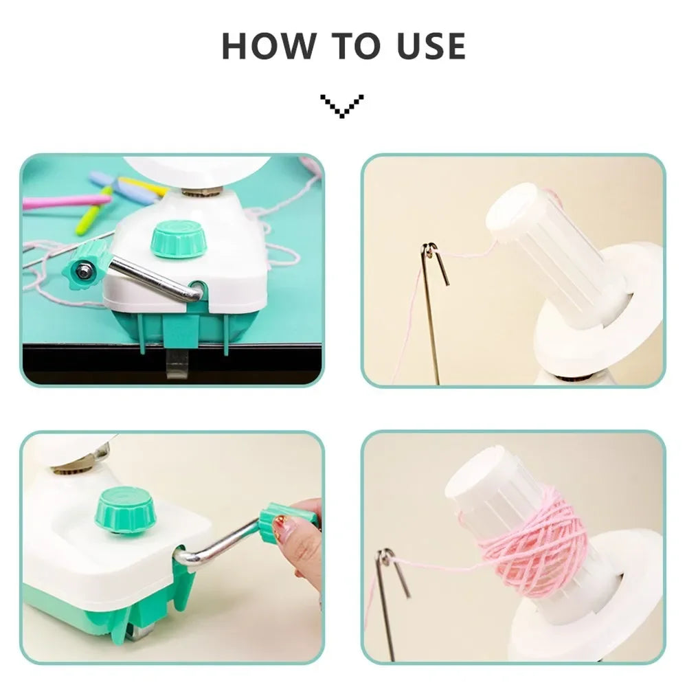 Manual Wool Ball Winder – Hand Operated Yarn Swift for Knitting