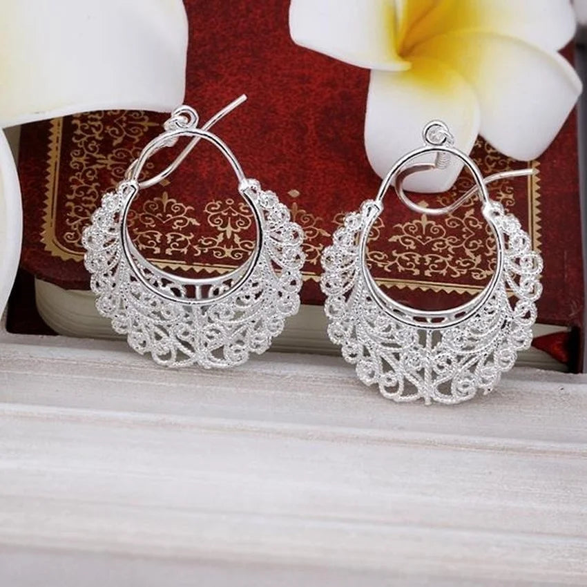 Luxury 925 Sterling Silver Vintage Earrings