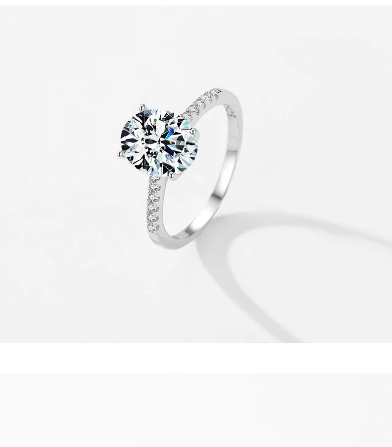 MODIAN 925 Silver Oval Zircon Ring