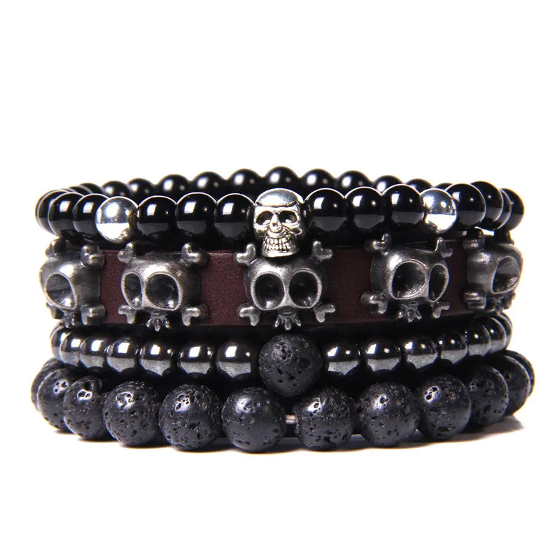“Men’s Multilayer Wooden Bead Bracelet