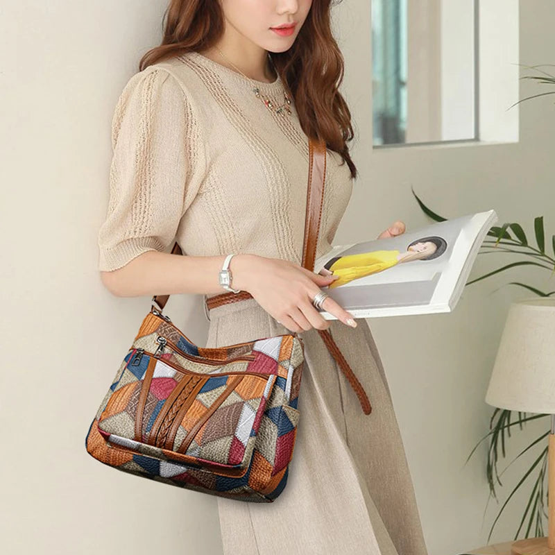Multi-pocket Retro Shoulder Bag