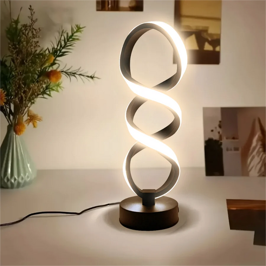 Creative Spiral LED Table Lamp with 3 Color Adjustment