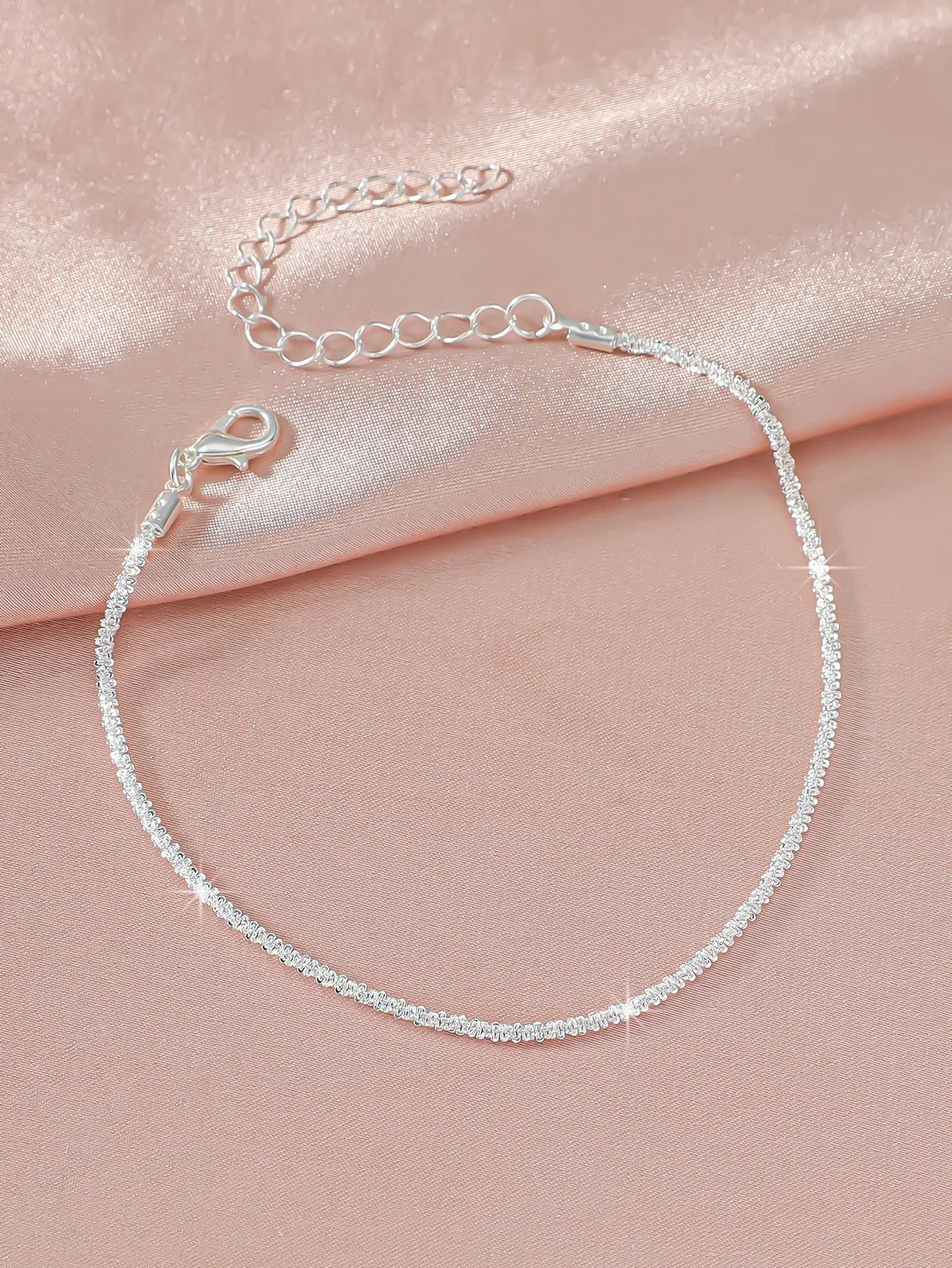 1/2PCS Simple Silver Anklet, Elegant Beach Jewelry