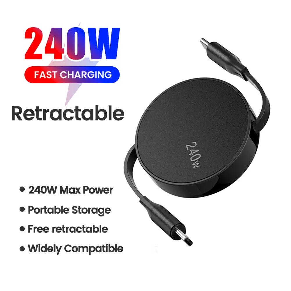 Retractable PD Fast Charge Cable