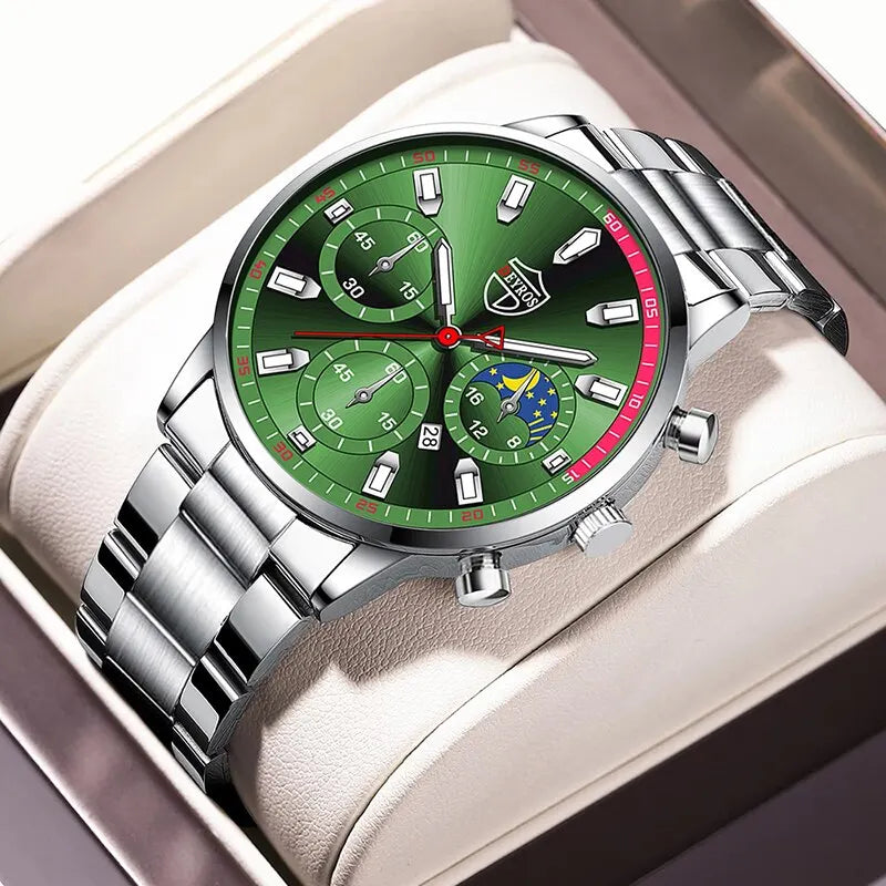 Fashion Mens Stainless Steel Watches Luxury Men Sports