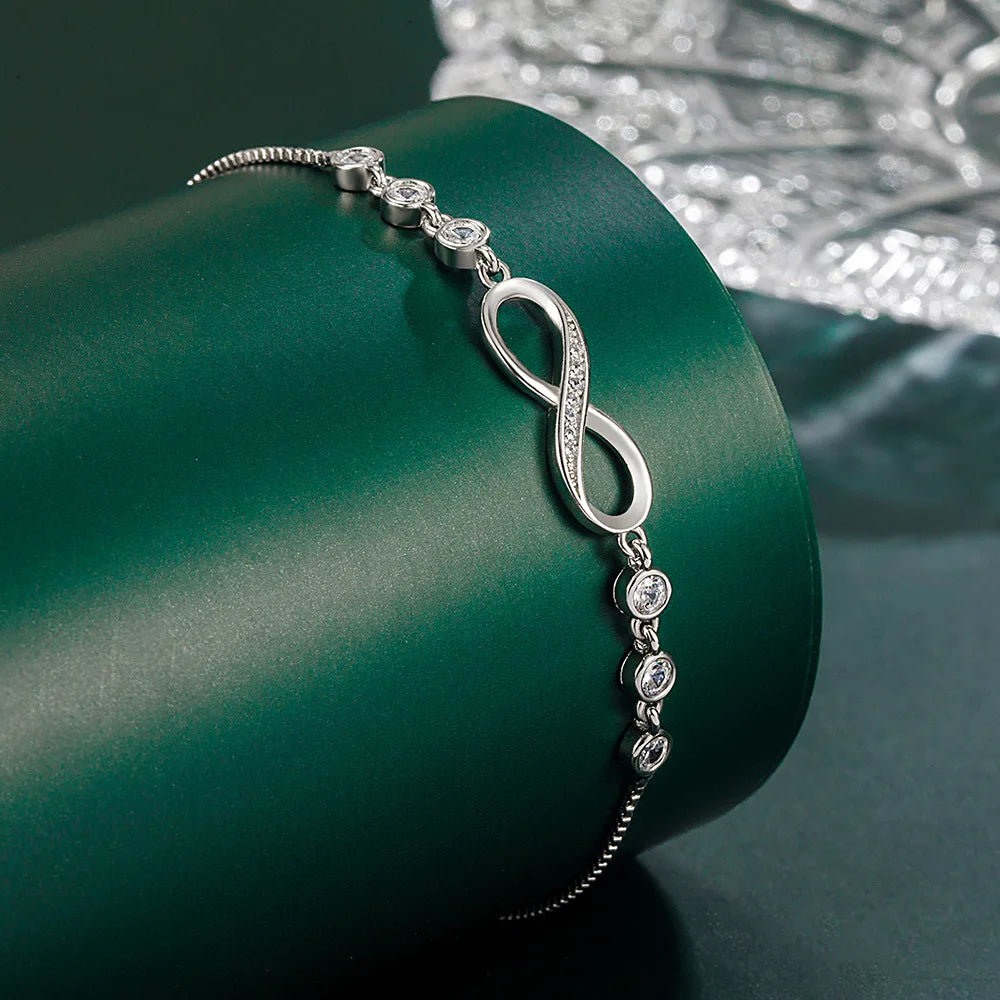 925 Silver Crystal Luxury Bracelet for Women”