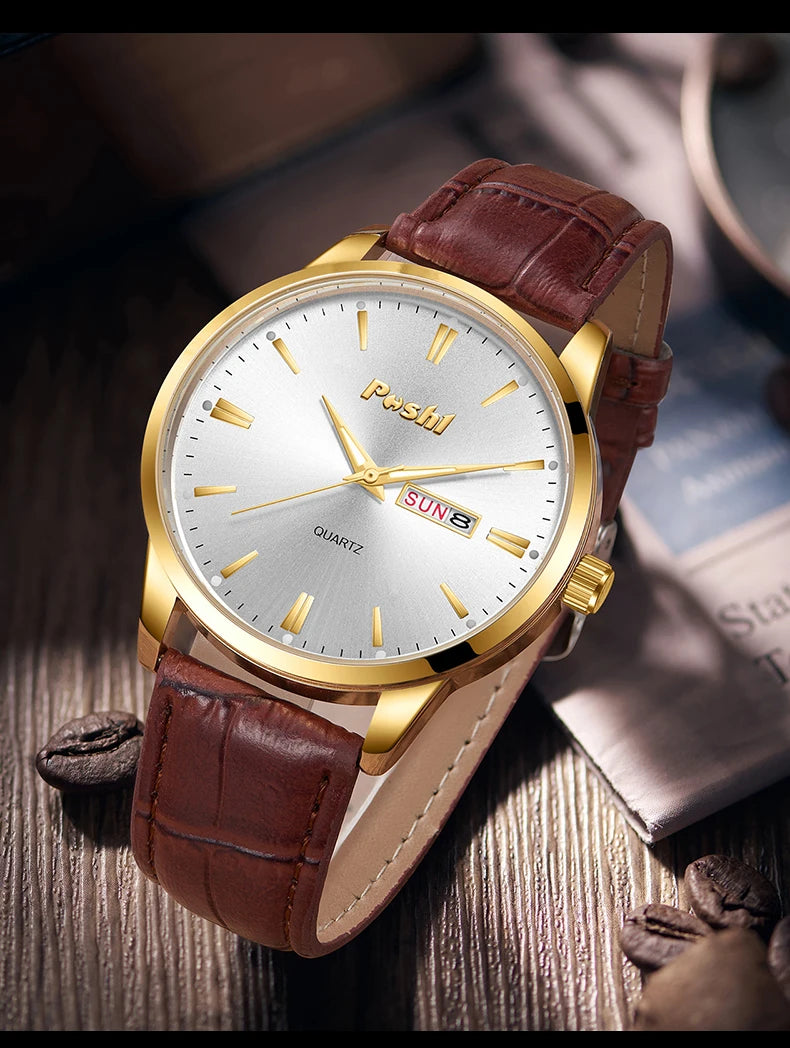 Bochi Luxury Leather Waterproof Watch