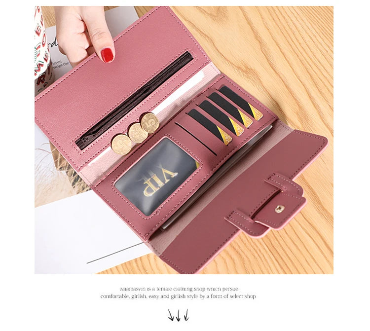 Large Capacity Clutch & Coin Purse for Ladies