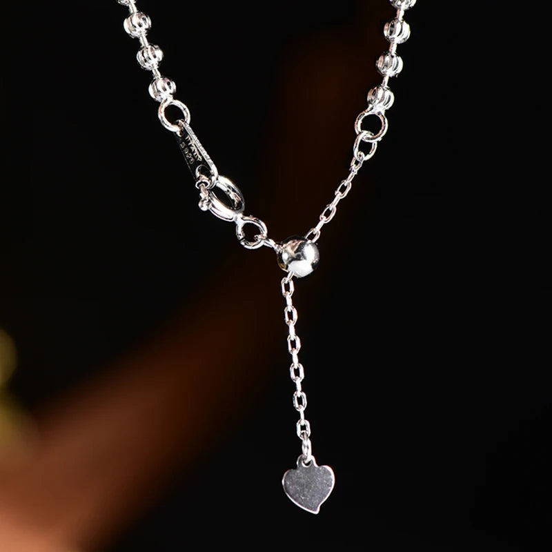 "925 Silver 2.5mm Diamond-Cut Bead Chain Bracelet – Made in Italy