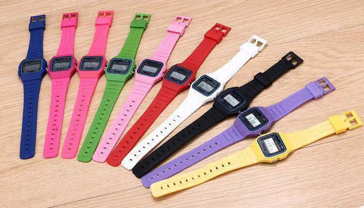 Luxury Harajuku Women's Digital Watch, Waterproof LED, Silicone Strap