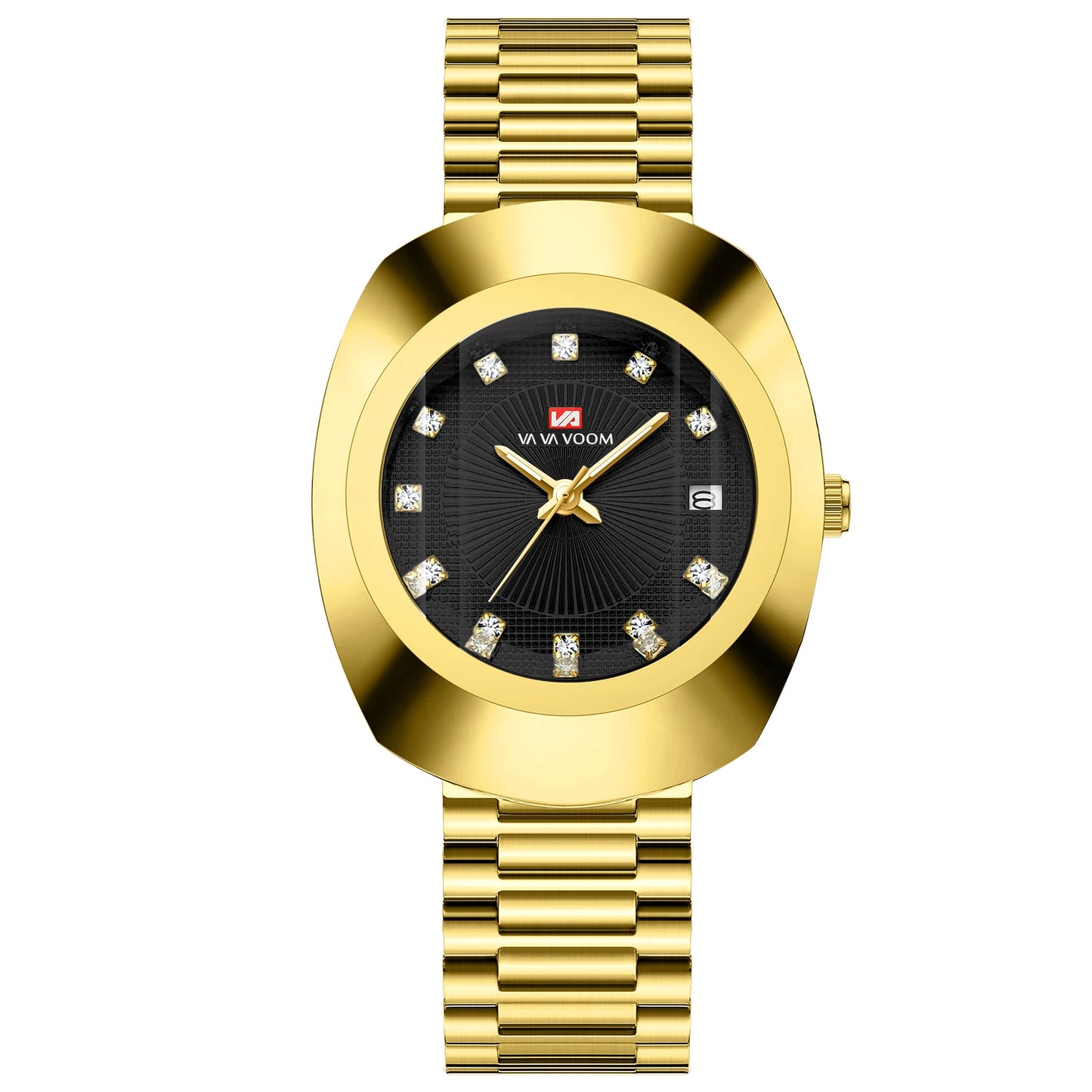 Elegant Gold Mesh Men’s Watch
