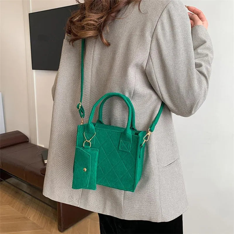 Stylish Solid Color Crossbody & Shoulder Bag Set