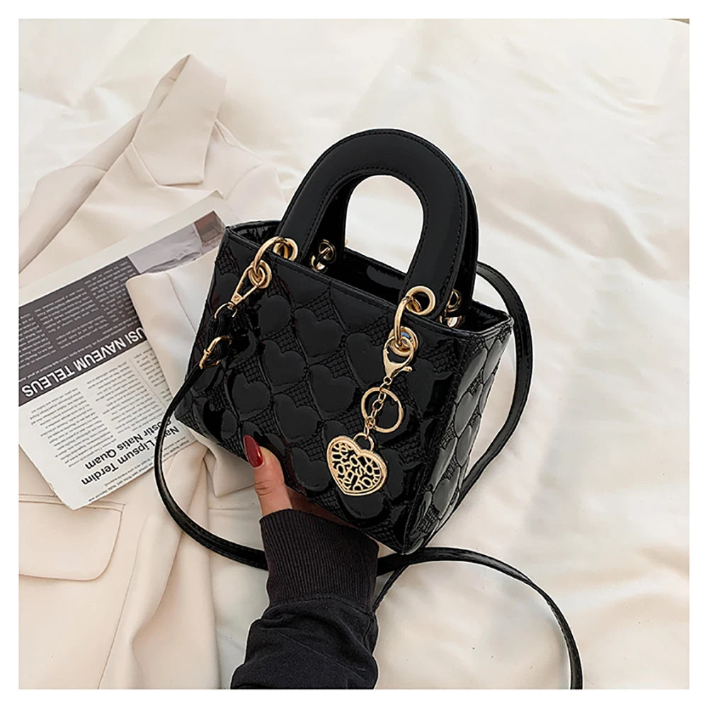 Red Glossy Love Handbag"