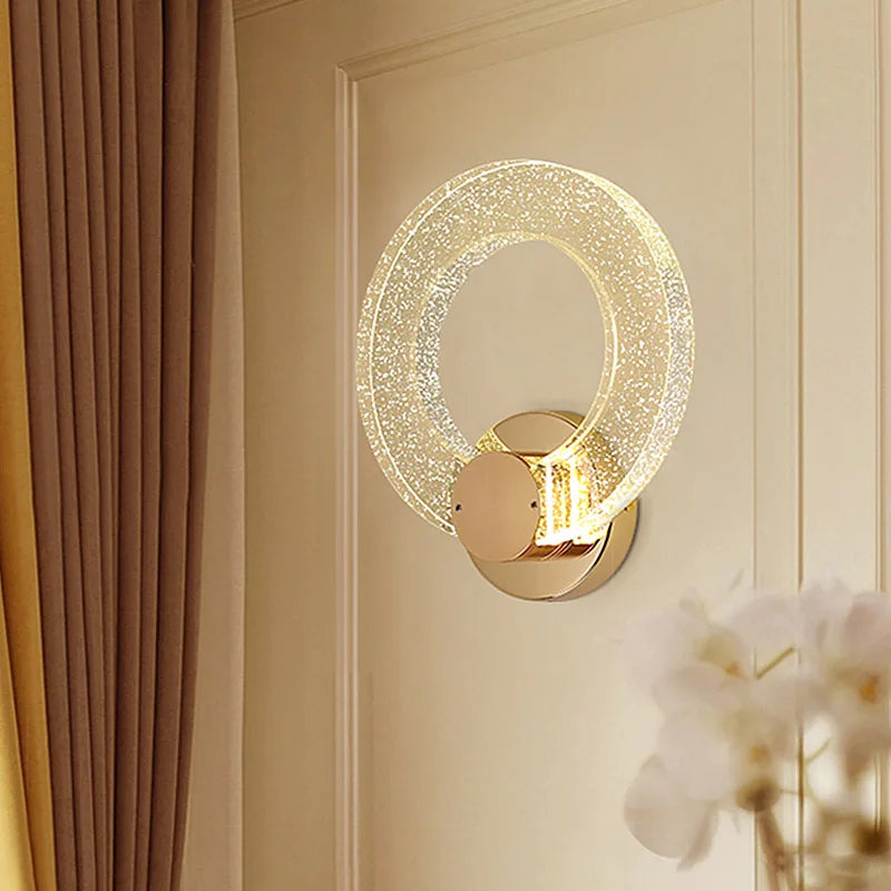 Luxury Crystal Circle Wall Lamp
