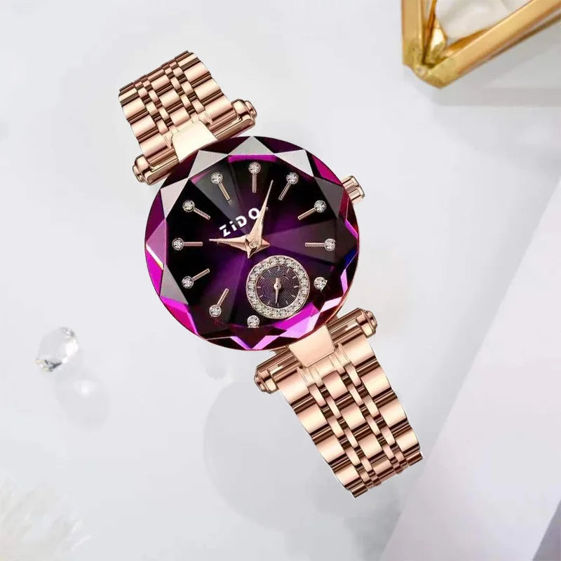 UTHAI Gold Diamond Bracelet Watch