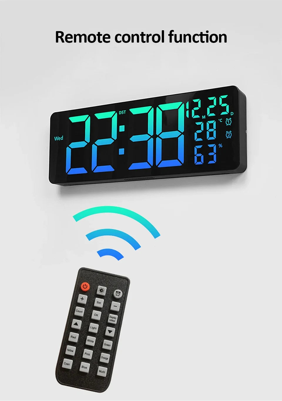 Color-Changing LED Wall Clock – Dynamic Room Decor