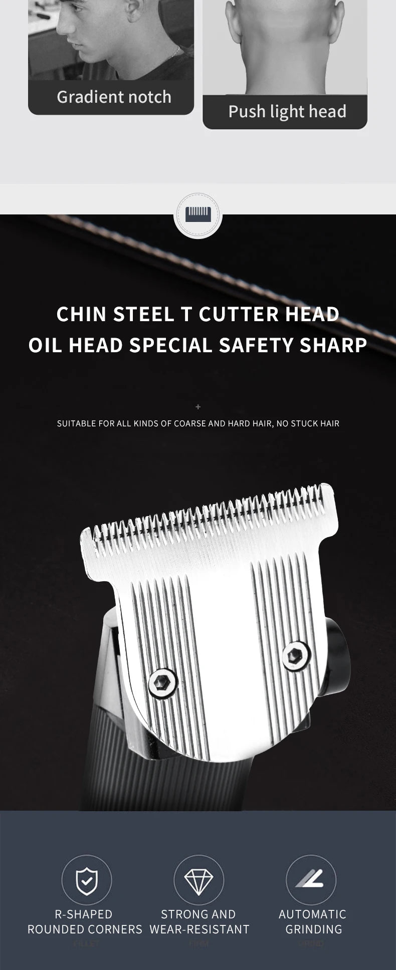 Cordless Zero-Gap Hair Trimmer – Professional Barber Tool