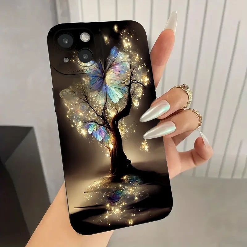 Glowing Butterfly Tree Silicone Cover – Samsung