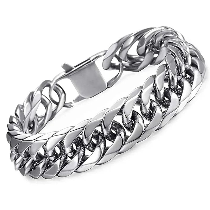 HNSP Thick Stainless Steel Men's Bracelet