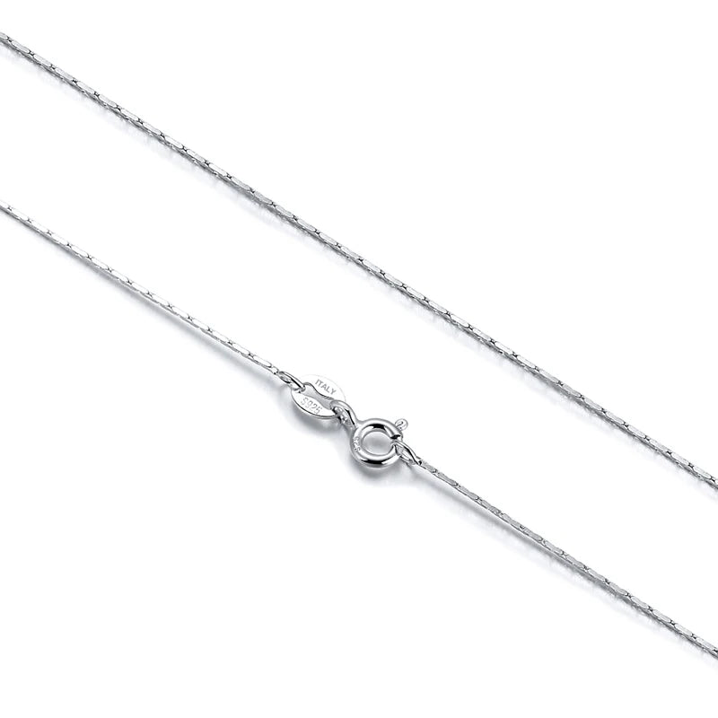 925 Silver Bamboo Chain Necklace for Women