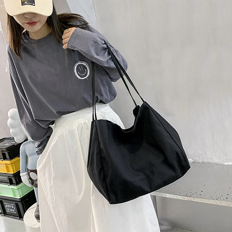 Large Canvas Shopper Tote