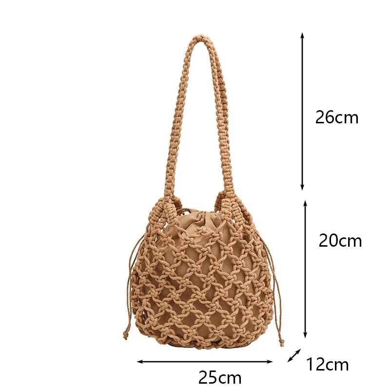 Knitted Bucket Shoulder Bag