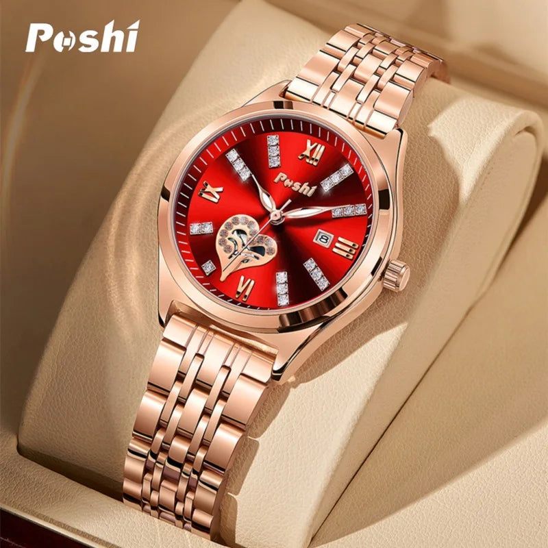 POSHI Women's Stainless Steel Quartz Watch
