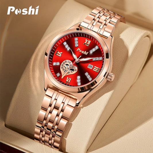 POSHI Women's Stainless Steel Quartz Watch