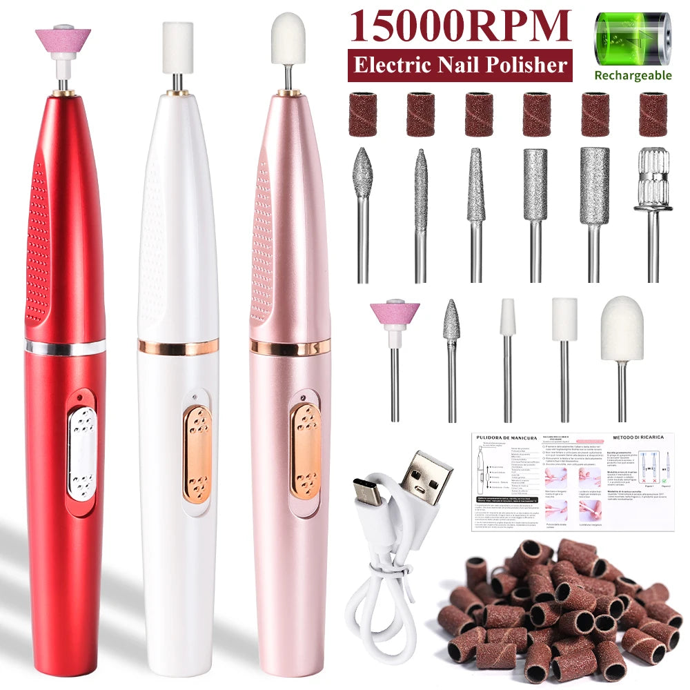Professional Electric Nail Drill – Rechargeable Manicure Kit