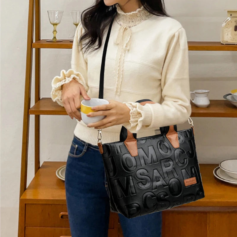 Embossed PU Shoulder Bag