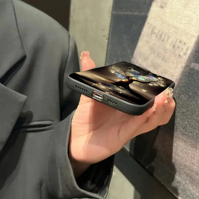 Glowing Butterfly Tree Silicone Cover – Samsung